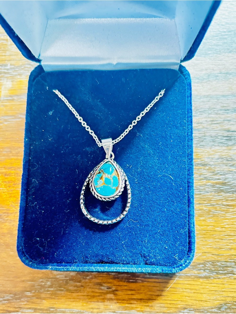 Montana Silversmiths Double Rope Turquoise and Silver Pendant Necklace